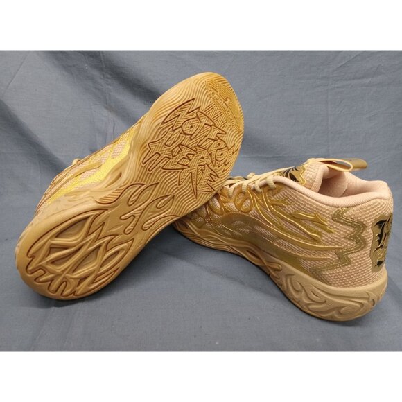 Puma Boys MB.04 Sneakers Golden Child JR Edittion Gold Size 7 NEW NO BOX! - Picture 2 of 11